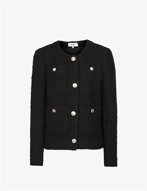 chanel type jacket zara|Chanel cropped jackets.